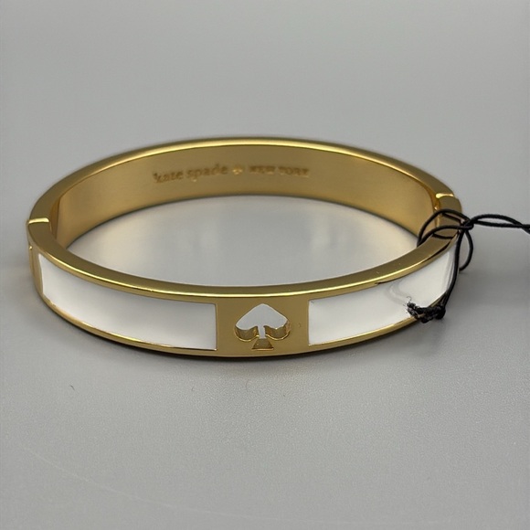 KATE SPADE • Hole Punch Hinged Bangle Bracelet - Picture 2 of 7